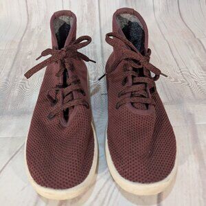 Allbirds Women's High-Top Wool Sneakers Maroon Size 8